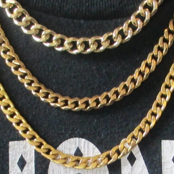 BUNDLE OF 3 GOLDTONE CHAINS - Picture 3 of 7